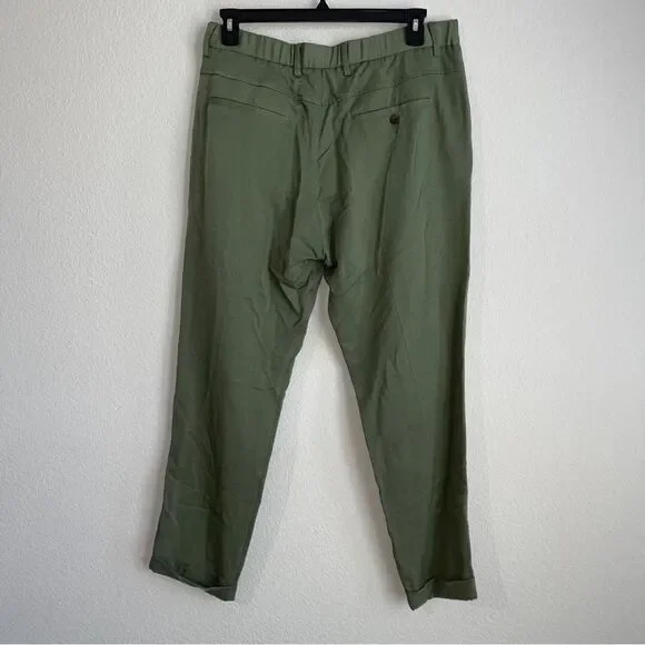 Vince Solid Cuffed Regular Fit Pants in Yucca Pine, NWT, Size 34 - Picture 3 of 7